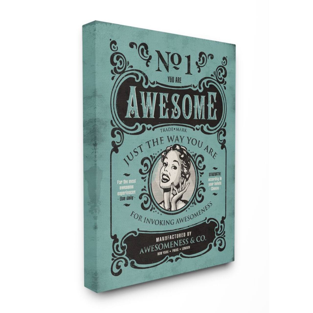 Stupell Industries You Are Awesome Vintage Comic Book Wall Canvas